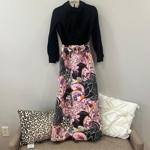 Vintage Dynasty hostess dress 8 6 maxi